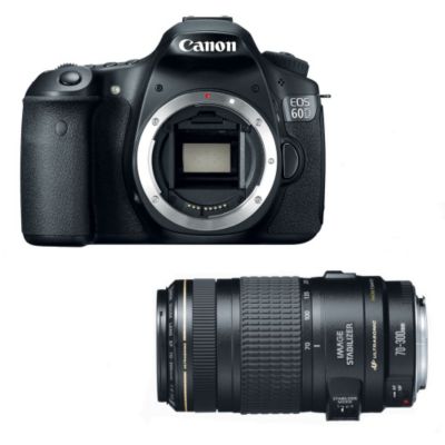 422-671 - CanonEOS 60D 18MP DigSLR Camera &EF 70-300mm f/4-5.6 IS USM Telephoto Zm Lns