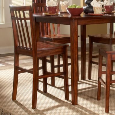 423-014 - HomeBasica Collection 24" Burnished Cherry Counter Height Chair - Set of Two