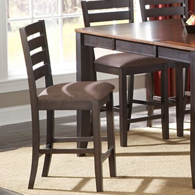 423-016 - HomeBasica Collection 24" Warm Espresso Counter Height Chair - Set of Two