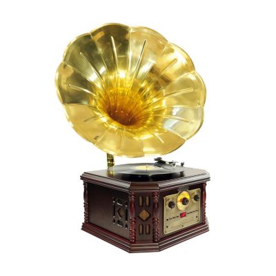 423-431 - Pyle PVNP4CD Horn Phonograph w/ Turntable-CD, Cassette, AM/FM, Aux-In & USB-to-PC Recording