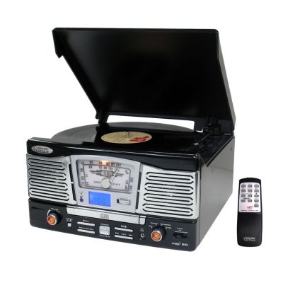 423-461 - Pyle PTCD8UB Retro Style Turntable w/ CD/Radio/USB/SD/MP3/WMA & Vinyl-to-MP3 Encoding
