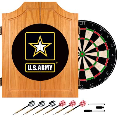 423-565 - U.S. Army & Military Wood Dart Cabinet Set