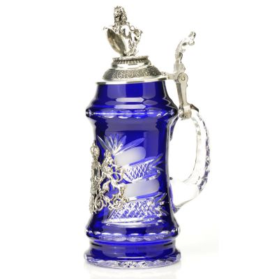 ROYAL BLUE CRYSTAL BAYERN STEIN