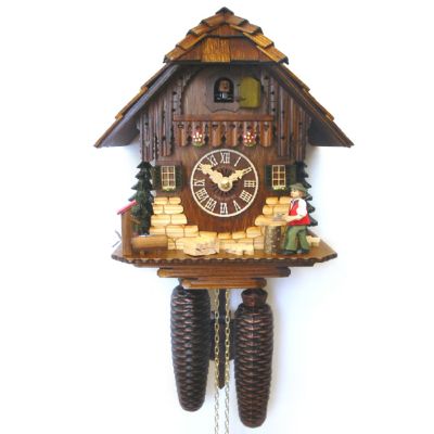 8-DAY MOVING WOODCHOPPER CUCKOO CLOCK