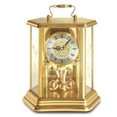 429-213 - Haller&trade; Hexagonal Quartz Diamond-Cut Dial Table Clock
