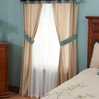 429-572 - North Shore Linens&trade; ''Silhouette'' Four-Piece Window Panel Set