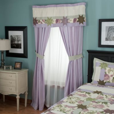 "Twilight Garden Valance and Drapery Panel Pair