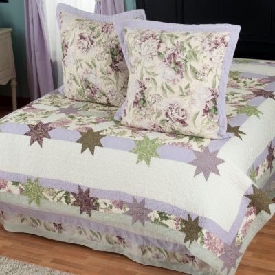 "Twilight Garden Euro Sham Pair and Bedskirt Set