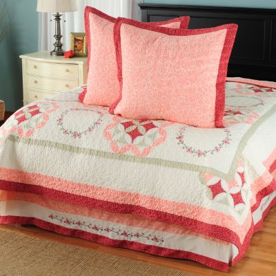 "Aria" Euro Sham Pair and Bedskirt Set