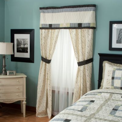 "Townhouse" Valance and Drapery Panel Pair