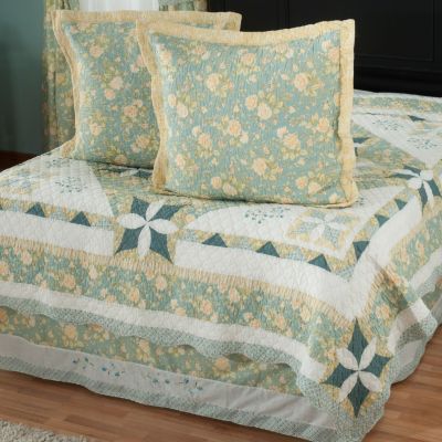 "Meadow Song" Euro Sham Pair and Bedskirt Set