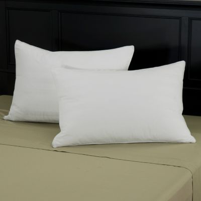 North Shore Linens Set of 2 Compartment Pillows with Dobby Pillow Protectors