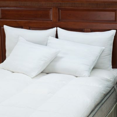 North Shore Linens Set of 4 300tc Cotton Damask Stripe Pillows