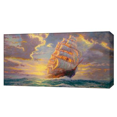 THOMAS KINKADE " COURAGEOUS VOYAGE" PANORAMIC GALLERY WRAP
