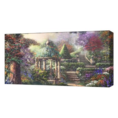 430-023 - Thomas Kinkade "Gazebo of Prayer" 16" x 31" Panoramic Gallery Wrap
