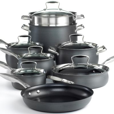 Macy's Belgique Hard Anodized 14 Piece Cookware Set