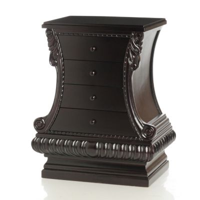 HAND CRVED HOUR GLASS FOUR DRAWER SIDE TABLE