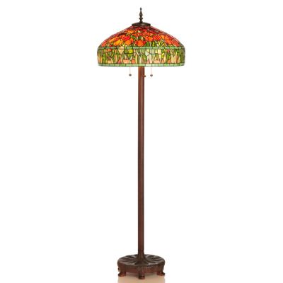 LOUIS COMFORT TIFFANY INSPIRED TULIP FLOOR LAMP