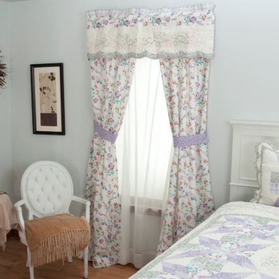 "Bloom" Valance and Drapery Panel Pair