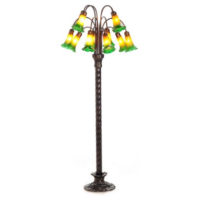 HAND BLOWN 12 LILY FLOOR LAMP