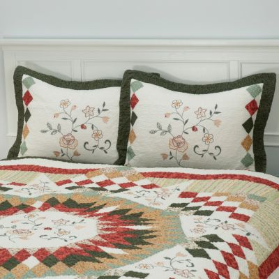 430-312 - North Shore&trade; Collectible Quilts ''Hayworth'' 100% Cotton Sham Pair