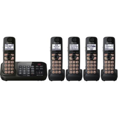 430-335 - Panasonic KX-TG4745B Expandable Digital Cordless Phone w/ Four Handsets