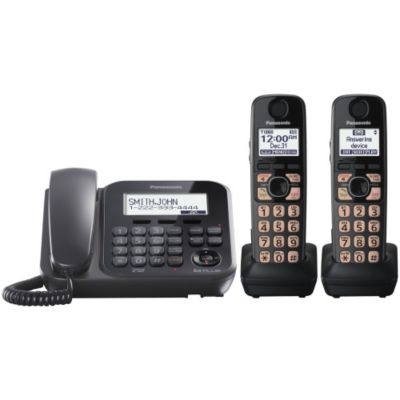430-337 - Panasonic KX-TG4772B Expandable Digital Cordless Phone w/ Two Handsets