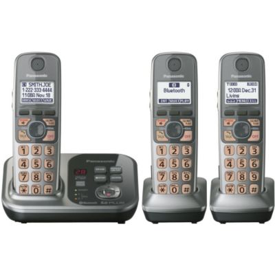 430-341 - Panasonic KX-TG7733S Link-to-Cell Convergence Solution Phone w/ Three Handsets