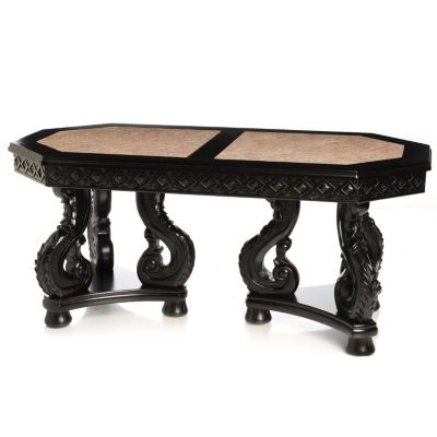 HAND CARVED MARBLE COFFEE TABLE