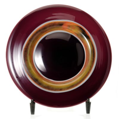 FAVRILE ART GLASS 20" MELROSE CHARGER W/ STAND