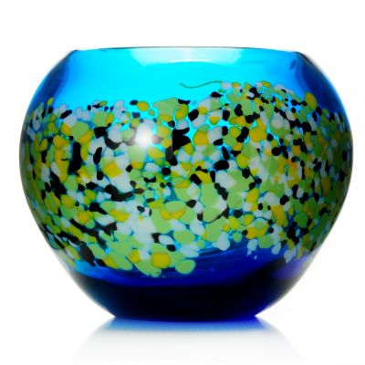 FAVRILE ART GLASS 8"X6.75" POPPY FIELD VASE