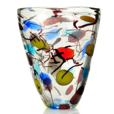 FAVRILE ART GLASS MULTI COLOR VASE