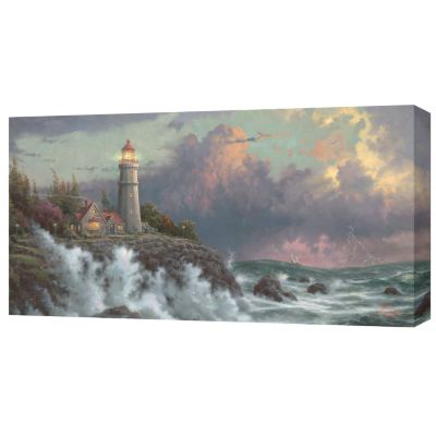 THOMAS KINKADE "CONQUERING THE STORMS" PANORAMIC GALLERY WRAP