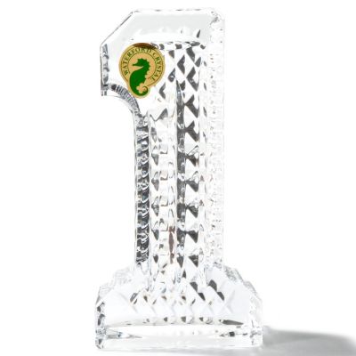 WATERFORD CRYSTAL #1 PAPERWEIGHT