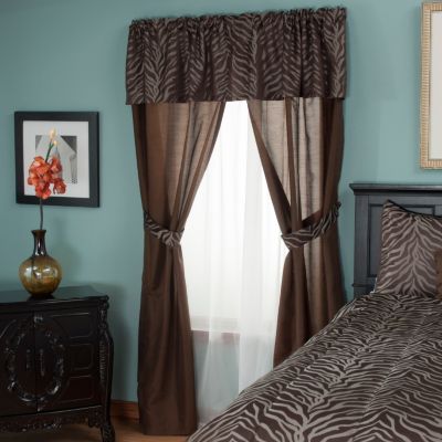 430-954 - North Shore Linens&trade; ''Jungle'' Five-Piece Window Set