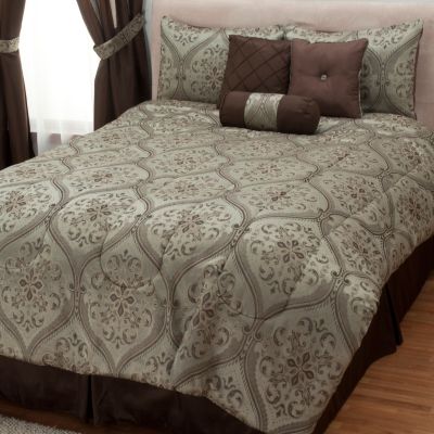 Cozelle "Bianca" 7pc Jacquard Comforter Set