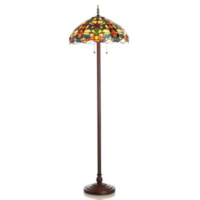 431-045 - Tiffany-Style 62.5'' Belcourt Stained Glass Floor Lamp 