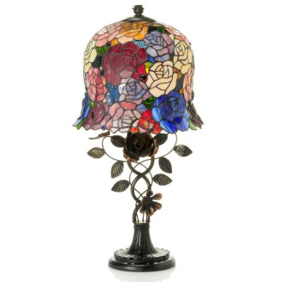 Rosa 3D Stained Glass Table Lamp