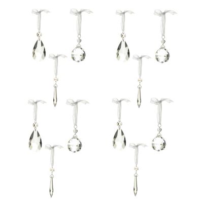Set of 12 Adell's Hanging Crystal Ornaments