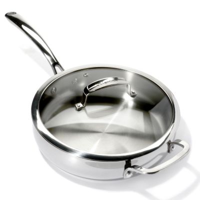 Macy's Belgique Stainless Steel 3 Quart Covered Saute Pan