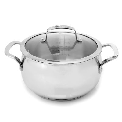 Macy's Belgique Stainless Steel 4 Quart Covered Casserole