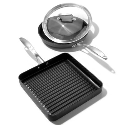 431-116 - Macy's Tools of the Trade&reg; Belgique&reg; Three-Piece Hard Anodized Fry & Grill Pan Set 