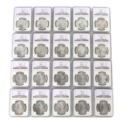 431-196 - 1878-1921 Silver MS64 Morgan Dollars 
