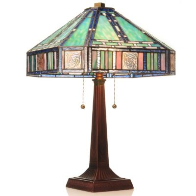 Marbelline Mission Style Stained Glass Table Lamp