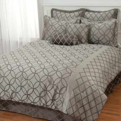 "Lucerne" 8pc Jacquard Bedding Ensemble