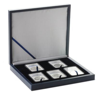 2011 25TH ANNIVERSARY SILVER EAGLE 5PC SET IN PERFECT 70