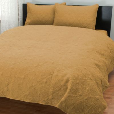 431-489 - Cozelle&reg; ''Tripoli'' Quilted Three-Piece Coverlet Set 