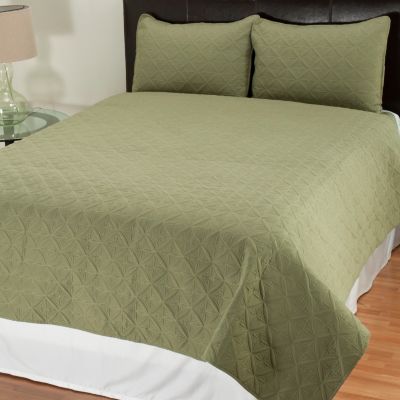 431-491 - Cozelle&reg; ''Pinwheel'' Quilted Three-Piece Coverlet Set