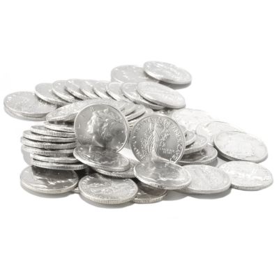 1916-1945 MERCURY DIME ROLL XF-BU