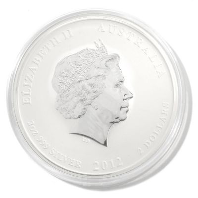 2012 2OZ PERTH MINT DRAGON SILVER BULLION COIN